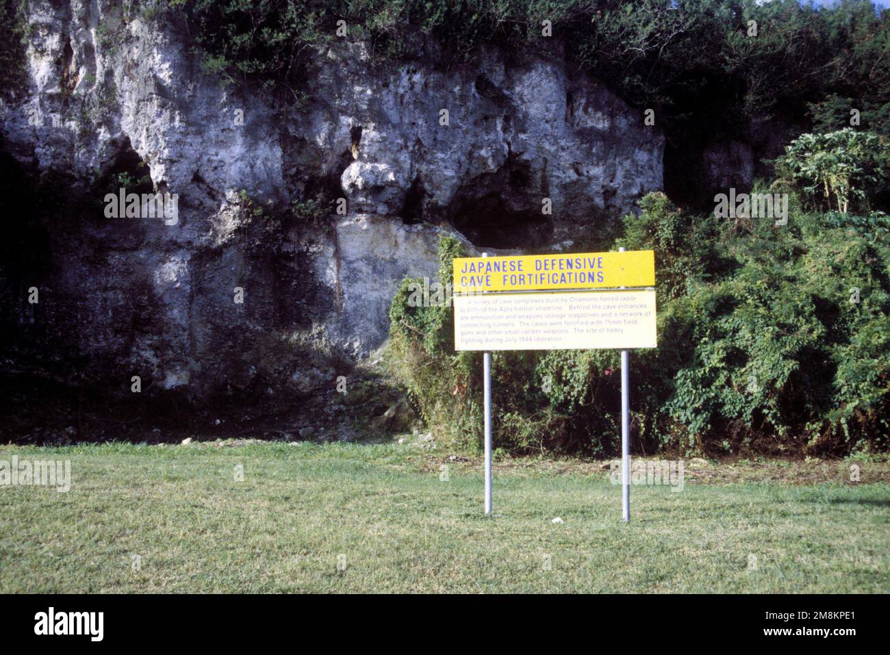 View of some of the defensive cave fortifications built by forced