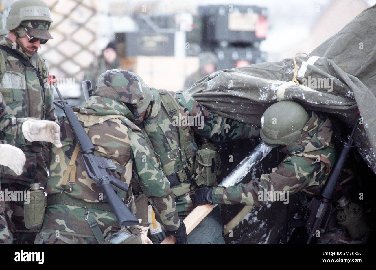 Deployed personnel from the 21st Space Wing and 90th Missile Wing