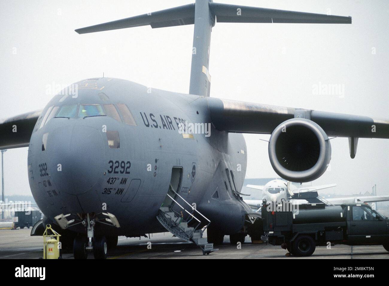 An Air Mobility Command C-17 Globemaster III aircraft, assigned to the ...