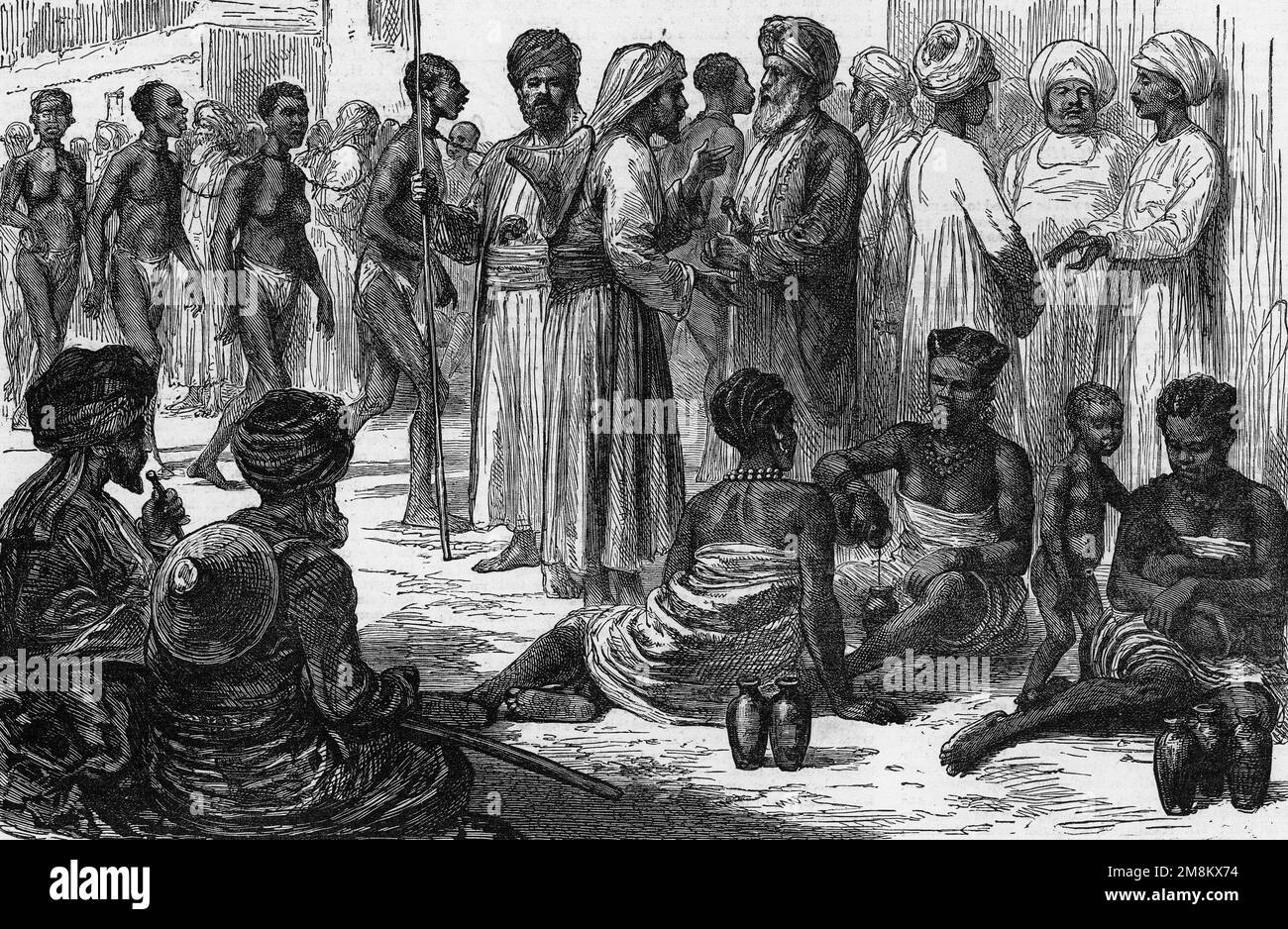 Slave Market in Zanzibar, East Africa, 1873 Stock Photo Alamy