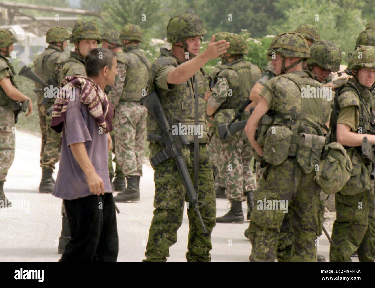 Nordic forces of the Implementation Forces (IFOR) stand ready to ...