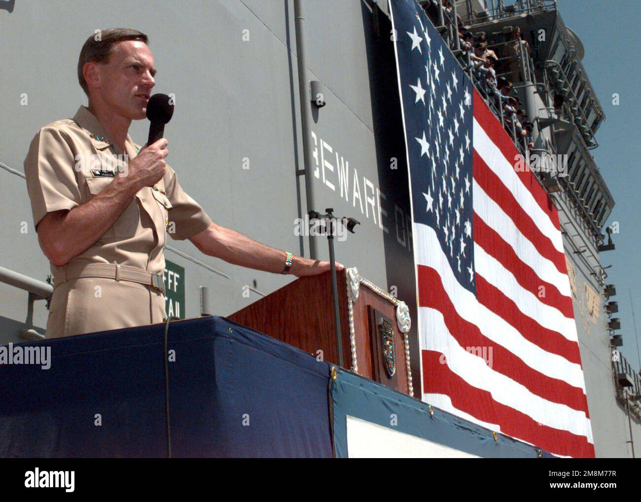 CHIEF of Naval Operations, US Navy Admiral Jay L. Johnson, visits with