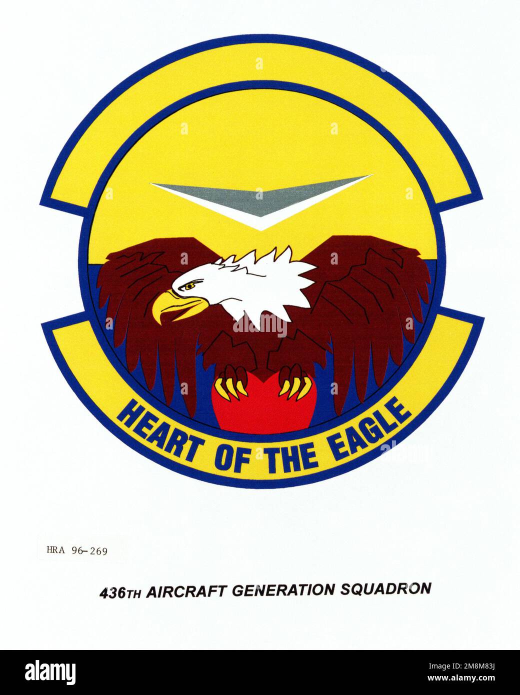 Air Force Organizational Emblem: 436th Aircraft Generation Squadron, Air Combat Command (ACC ) Exact Date Shot Unknown. Base: Maxwell Air Force Base State: Alabama (AL) Country: United States Of America (USA) Stock Photo