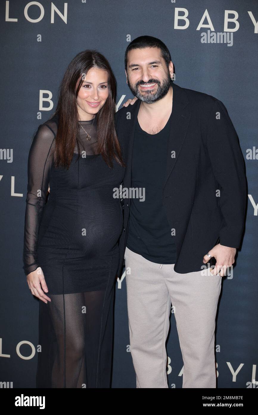 Paris, France. 14th Jan, 2023. Ibrahim Maalouf and his wife Hiba Tawaji