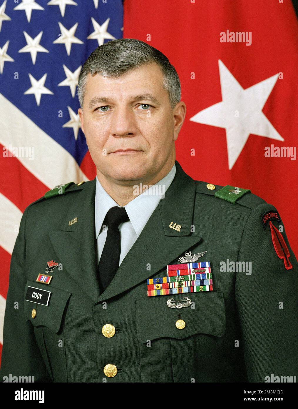 Portrait of US Army Brigadier General Richard A. Cody (uncovered). Base ...