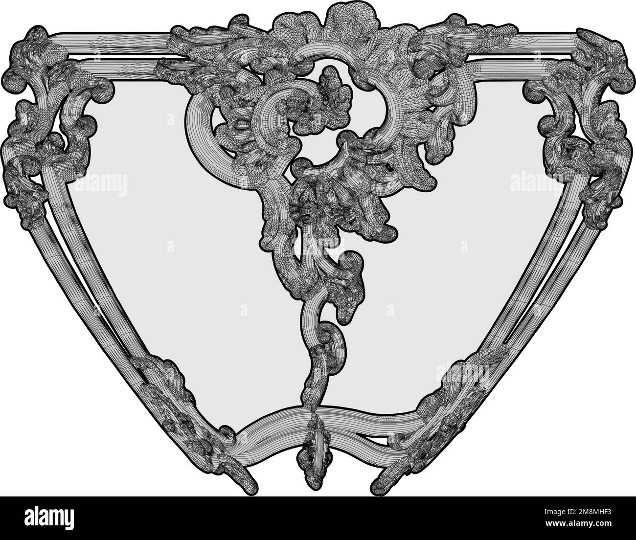 Gothic Frame Vector. Illustration Isolated On White Background. A Vector Illustration Of A Gothic Vintage Retro Frame Background. Stock Vector