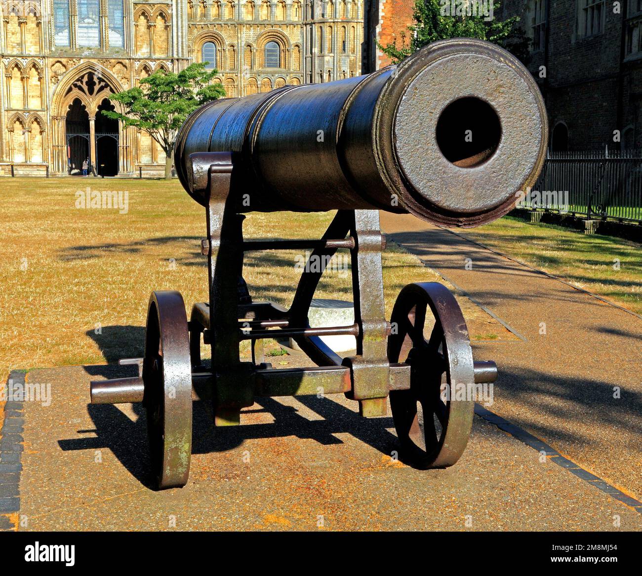 Ely, Russian Crimean Cannon, Palace Green, Cambridgeshire, England Stock Photo