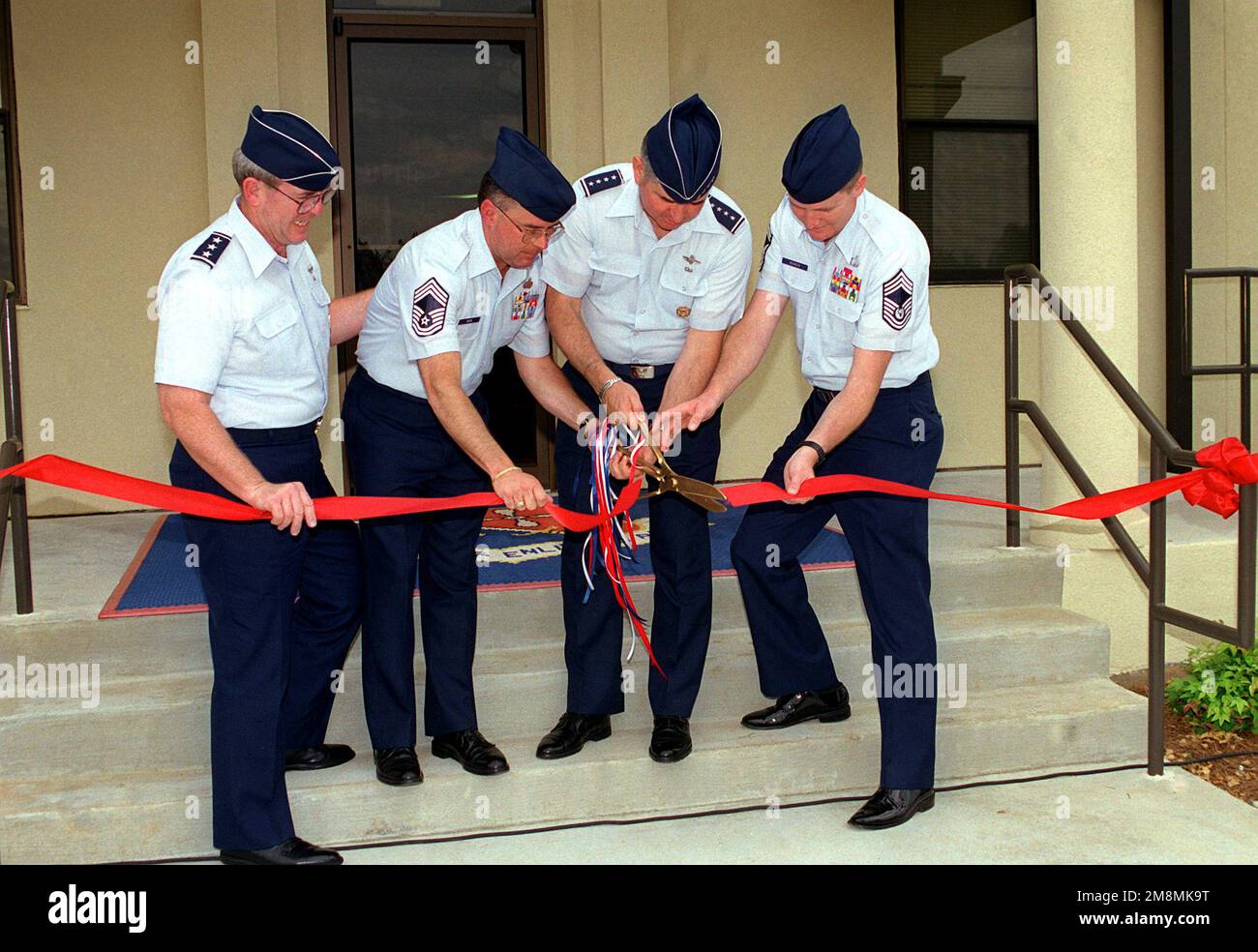 Ssgt Eric Alva Ribbon Rack Ribbon cutting ceremonies at the Enlisted Heritage Hall. (Left to right ...