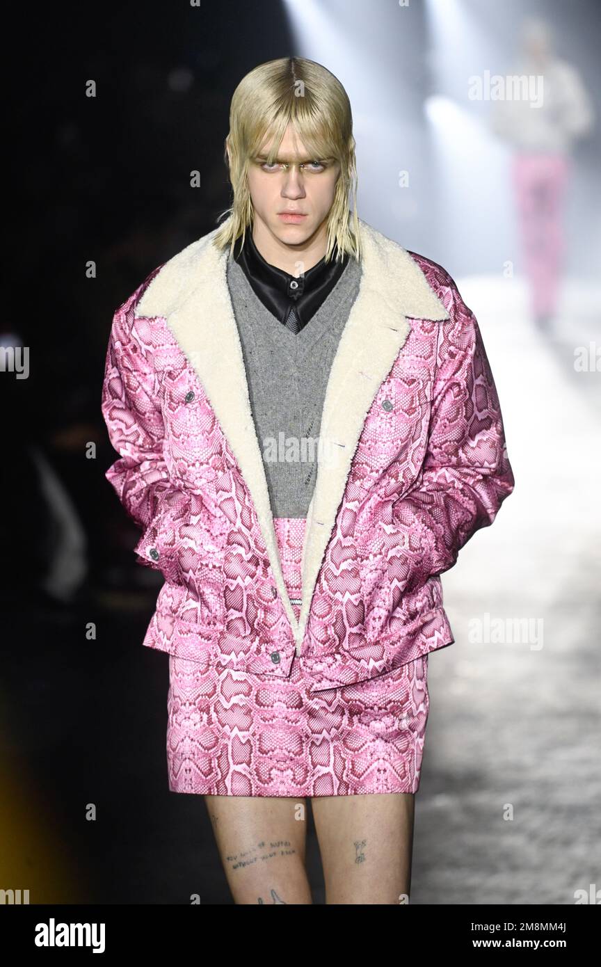 Milan, Italy. 11th Jan, 2023. Milan, Men Fashion Week, Fall Winter 2023