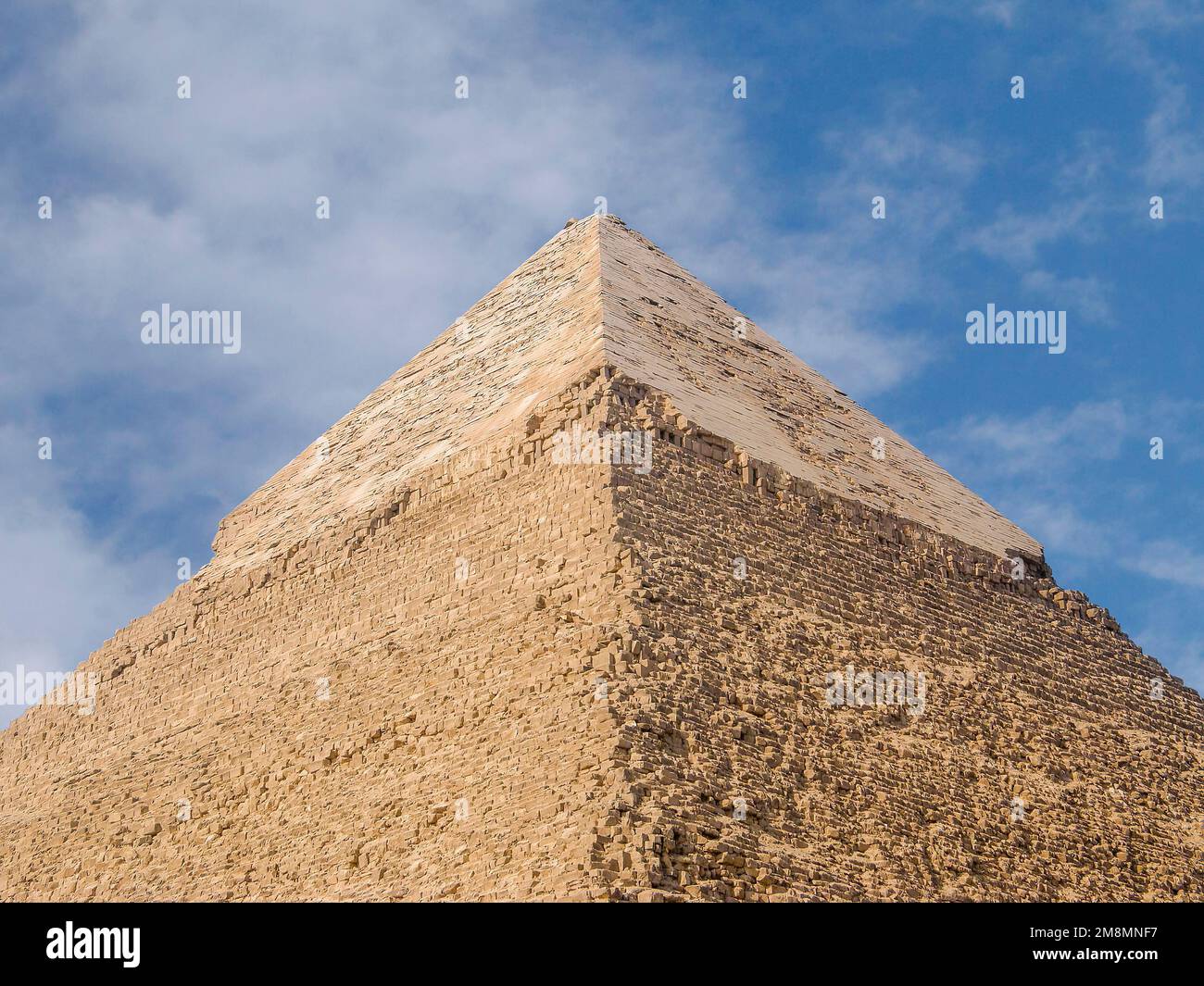 The famous pyramid of Kefren in Cairo, Giza, Egypt Stock Photo