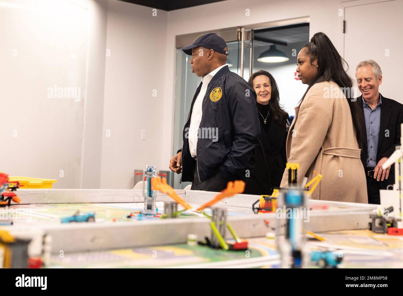 New York, New York, USA. 14th Jan, 2023. Mayor Eric Adams visits Armory