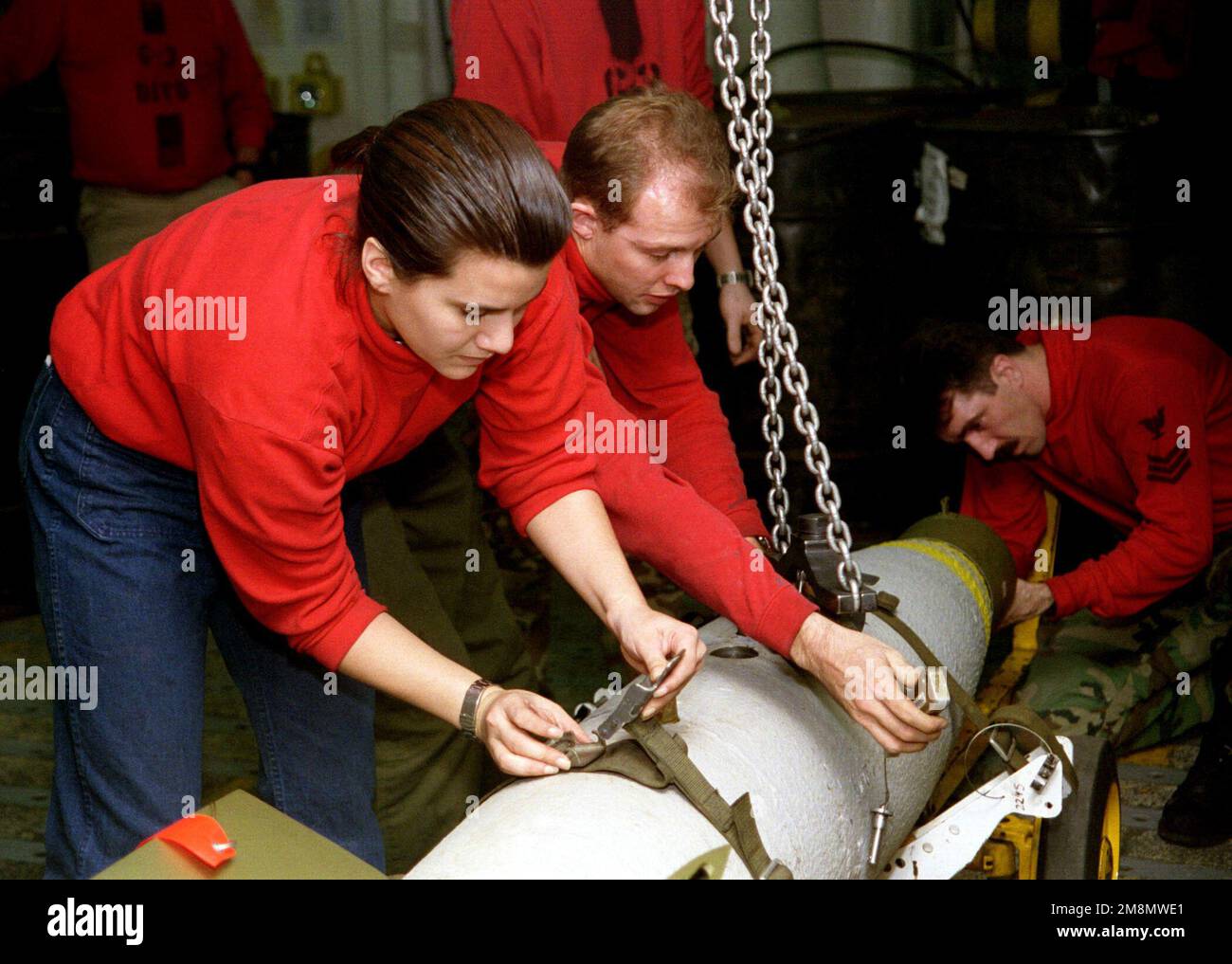 AIRMAN Apprentice Sanders (left), AMN Richard Gosselin and Aviation