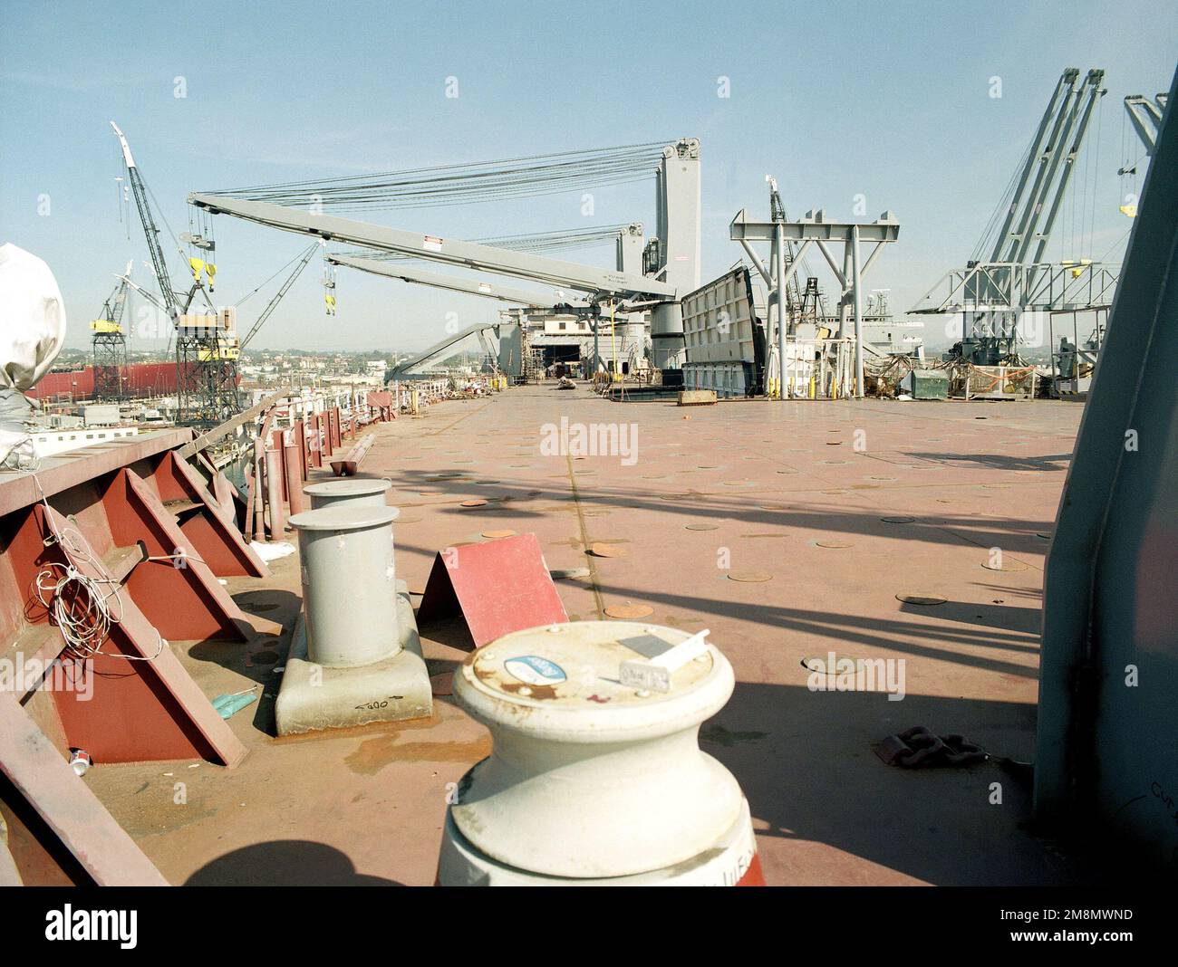 Port side looking aft aboard the MSC (Military Sealift Command