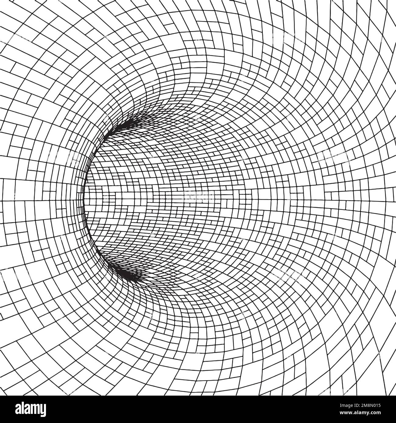 Abstract Grid Tile Tunnel Constructions Vector Stock Vector