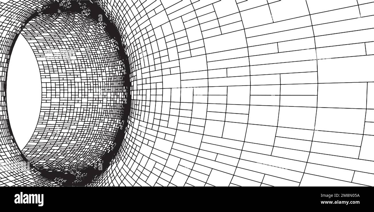 Abstract Grid Tile Tunnel Constructions Vector Stock Vector Image & Art ...