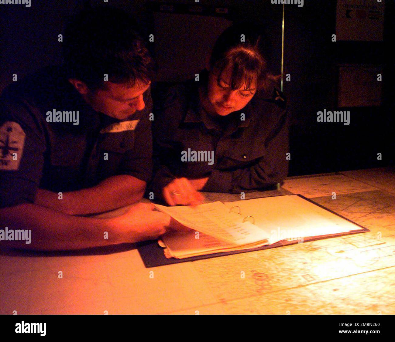 Operator Mechanic (Electronic Warfare) Jim Forwell (left) and SENIOR