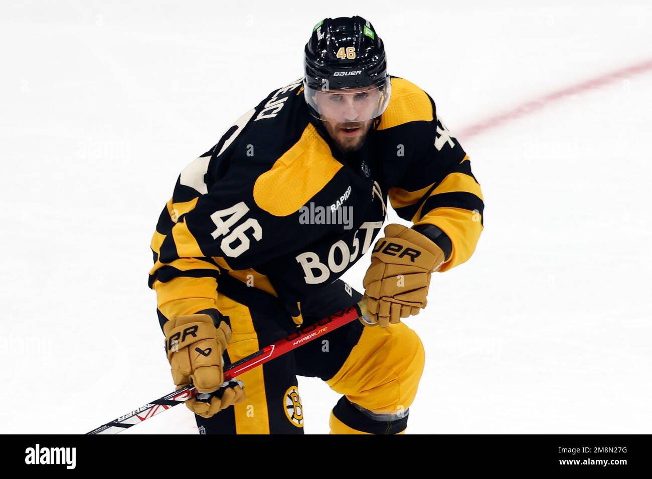 Boston Bruins' David Krejci plays against the Toronto Maple Leafs