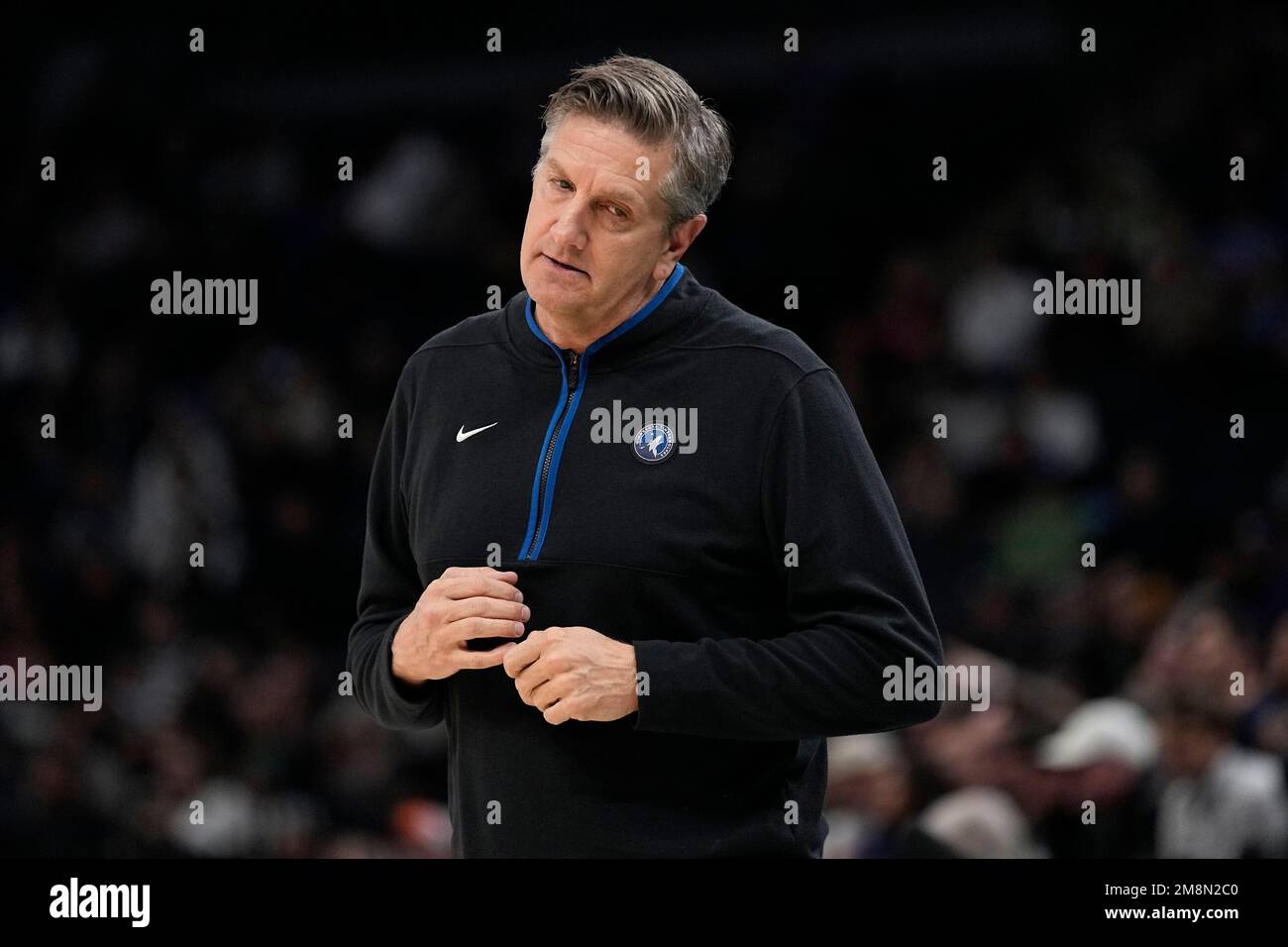 Minnesota Timberwolves head coach Chris Finche reacts while watching ...