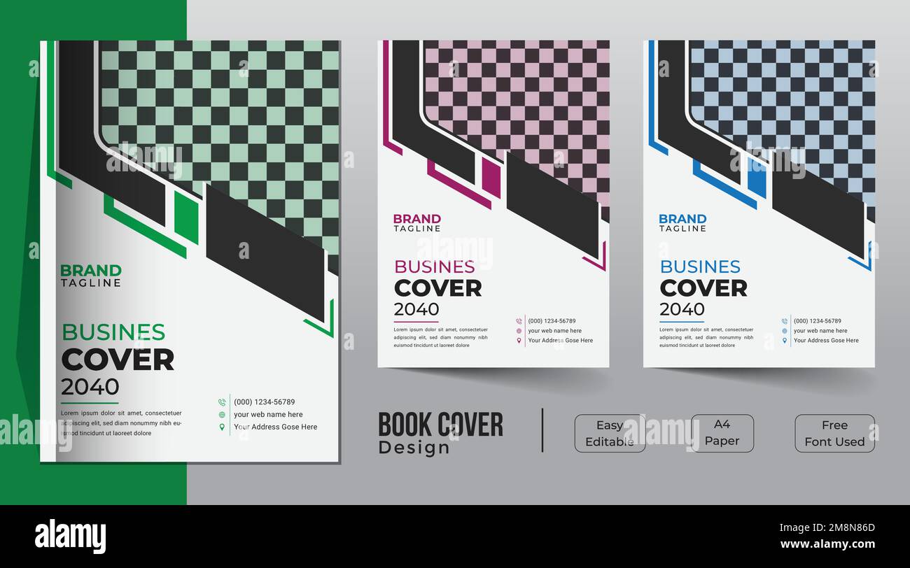 Corporate business book cover template design with Leaflet presentation Corporate business book cover template design with Leaflet presentation