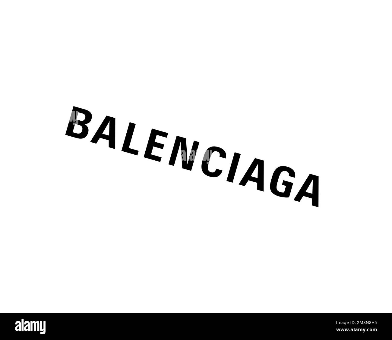 Balenciaga, Twisted Logo, White Background B Stock Photo - Alamy