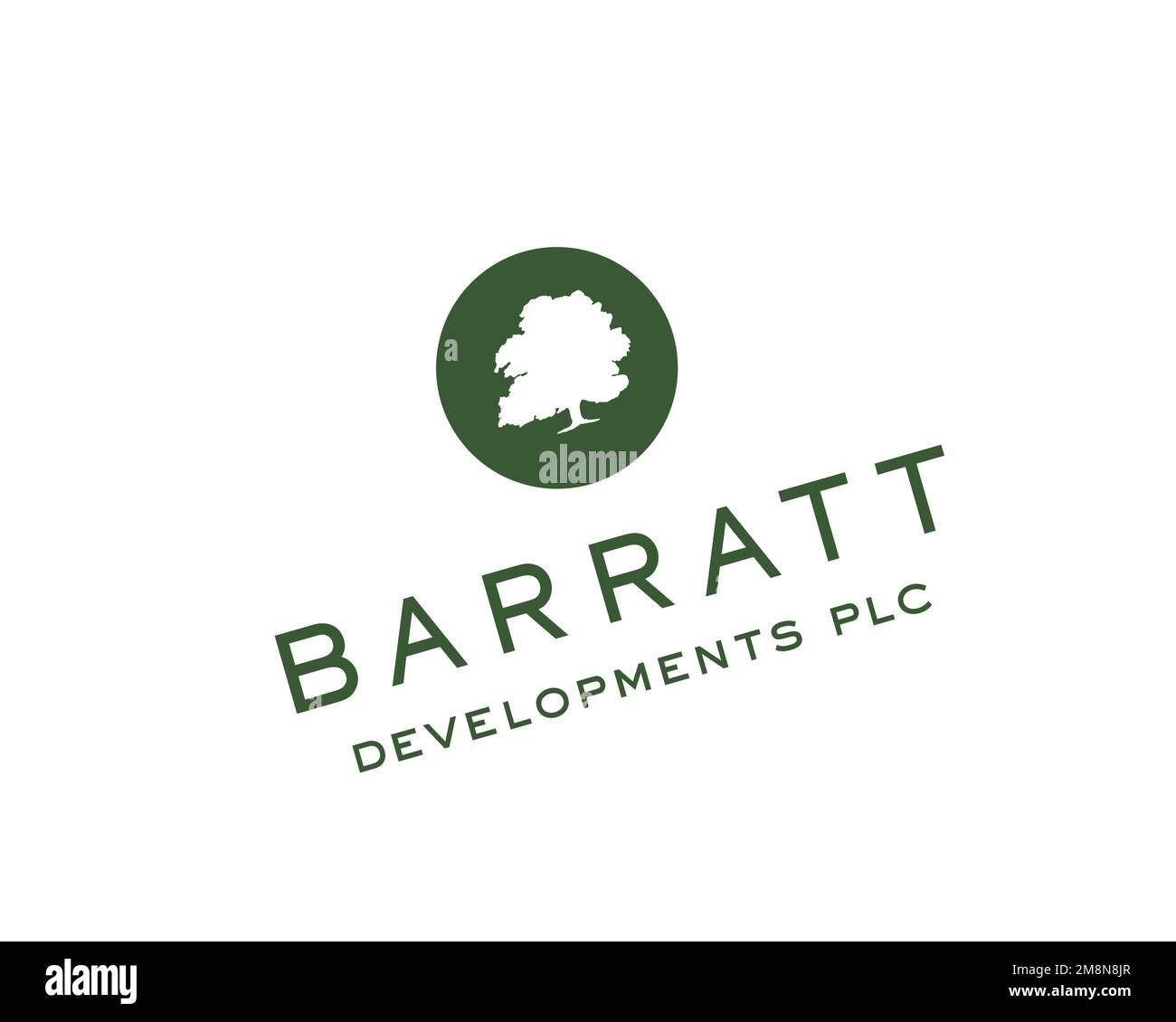Barratt Developments, Rotated Logo, White Background Stock Photo Alamy
