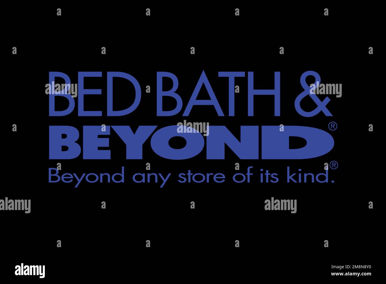 Bed Bath & Beyond, Logo, Black background Stock Photo Alamy