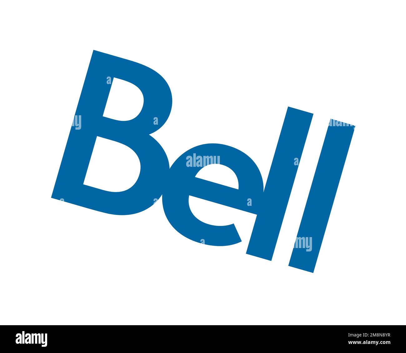 Bell rotated logo, white background B Stock Photo Alamy