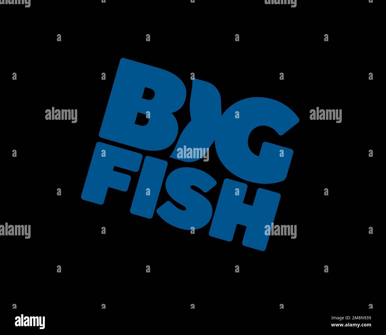 Big Fish Games, Rotated Logo, Black Background B Stock Photo - Alamy