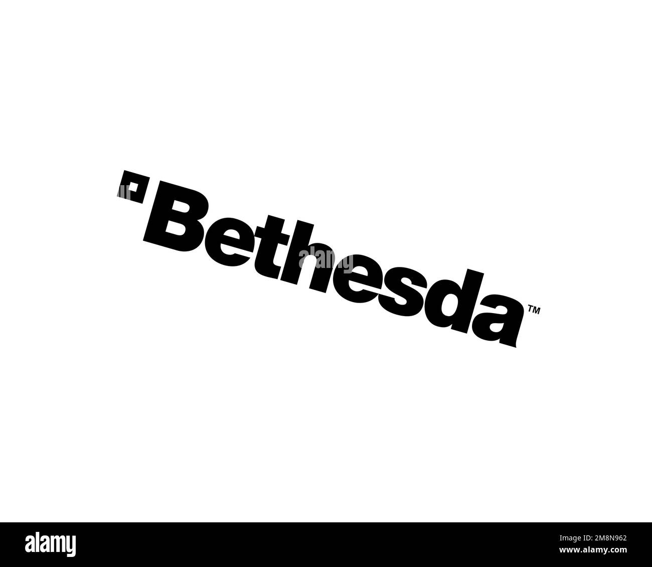 Bethesda Softworks, rotated logo, white background B Stock Photo
