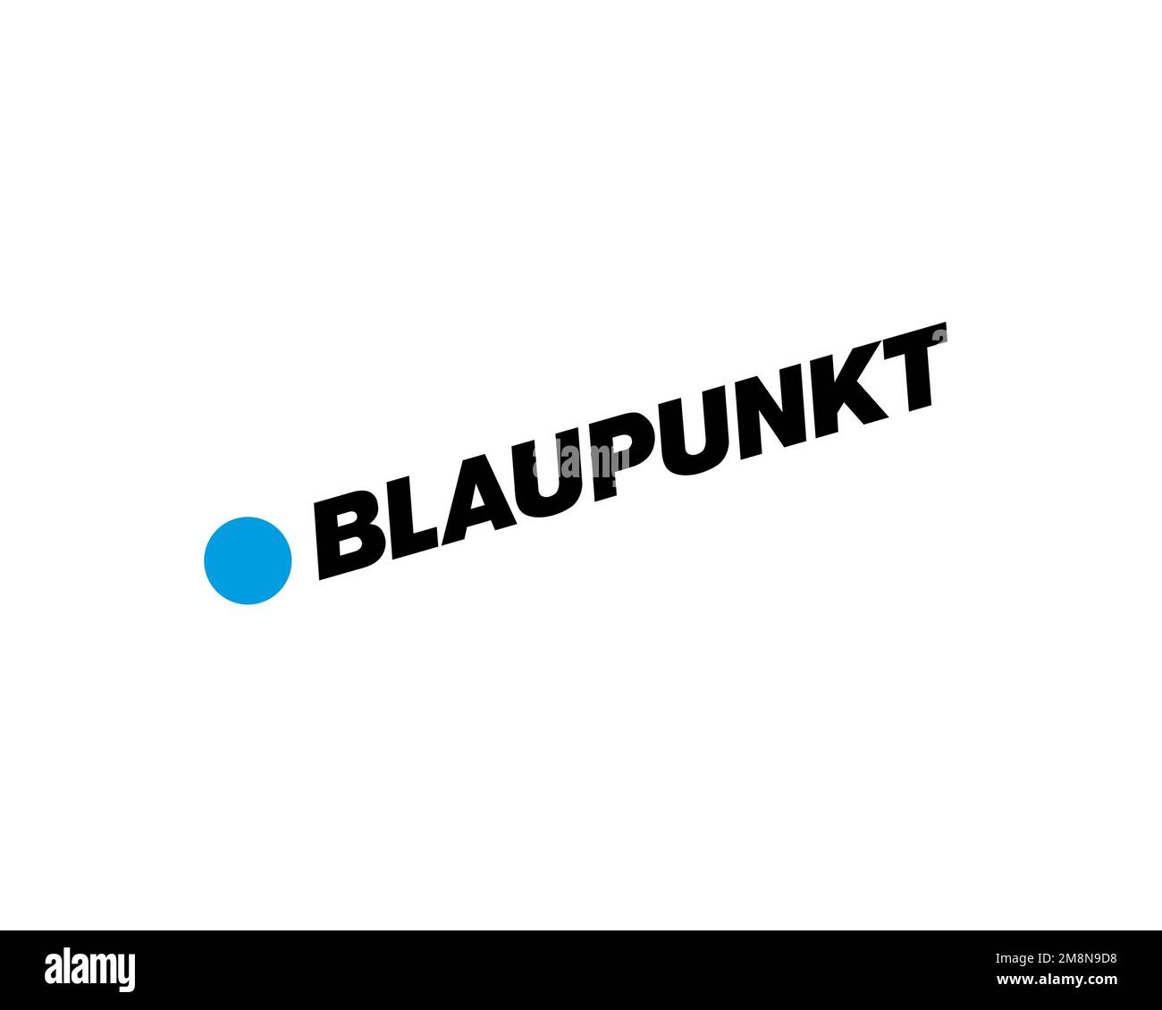 Blaupunkt, rotated logo, white background Stock Photo