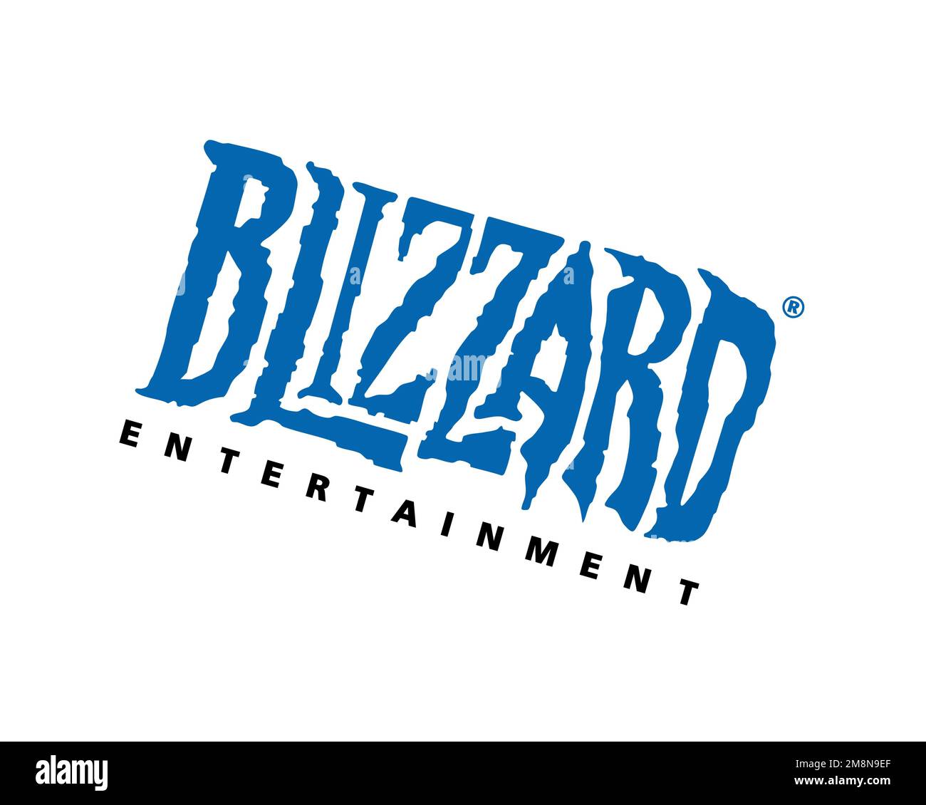 Blizzard Entertainment, rotated logo, white background B Stock Photo