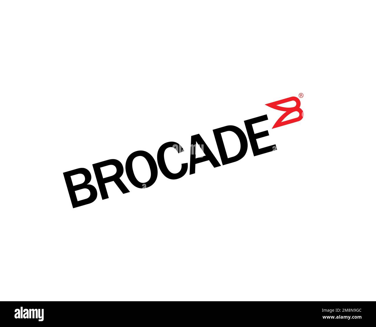 Brocade Communications Systems, Rotated Logo, White Background Stock