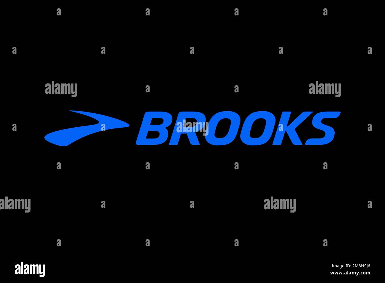 Brooks Sports Company, Logo, Black Background Stock Photo Alamy