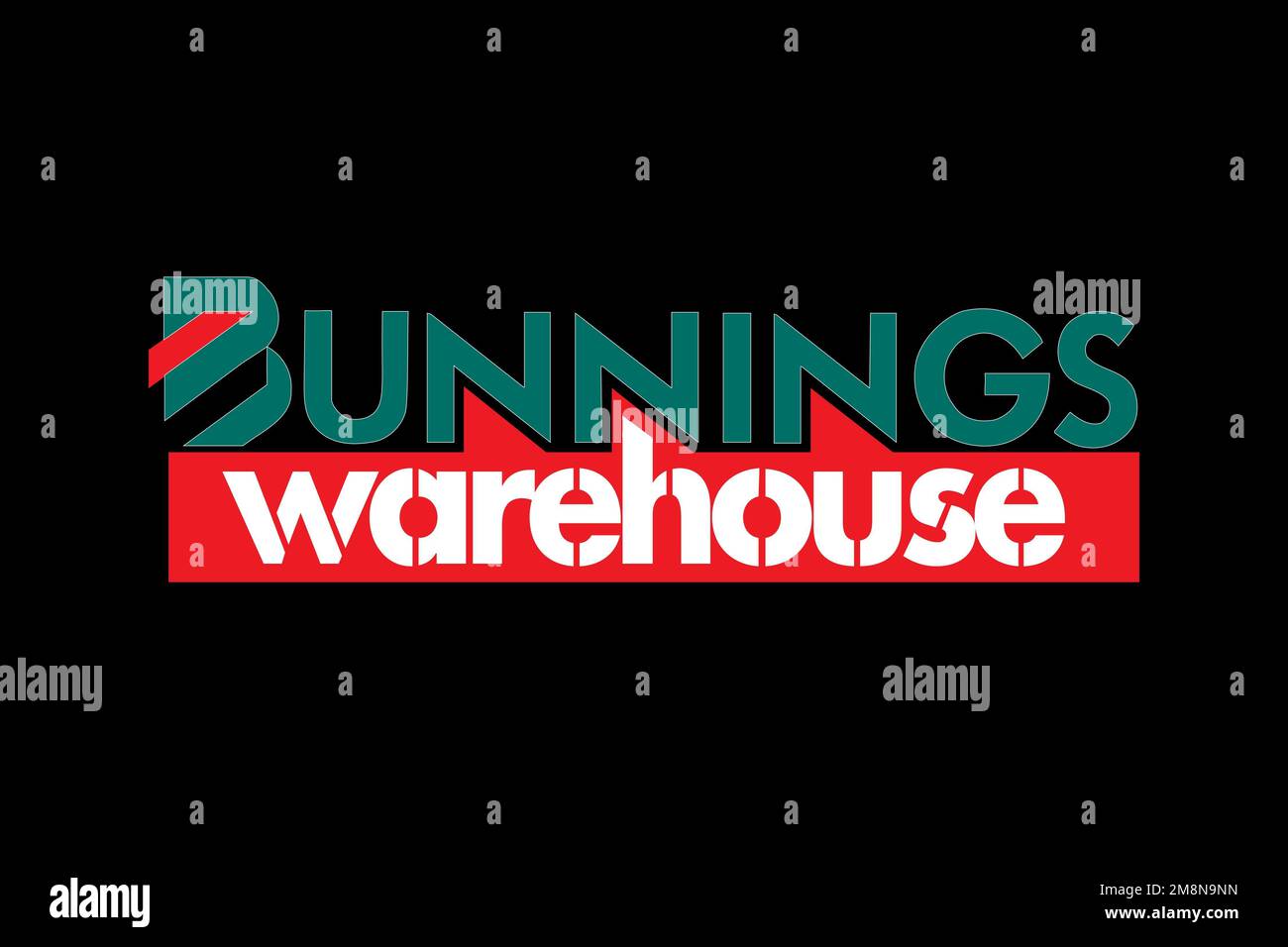 Bunnings Warehouse, Logo, Black background Stock Photo Alamy