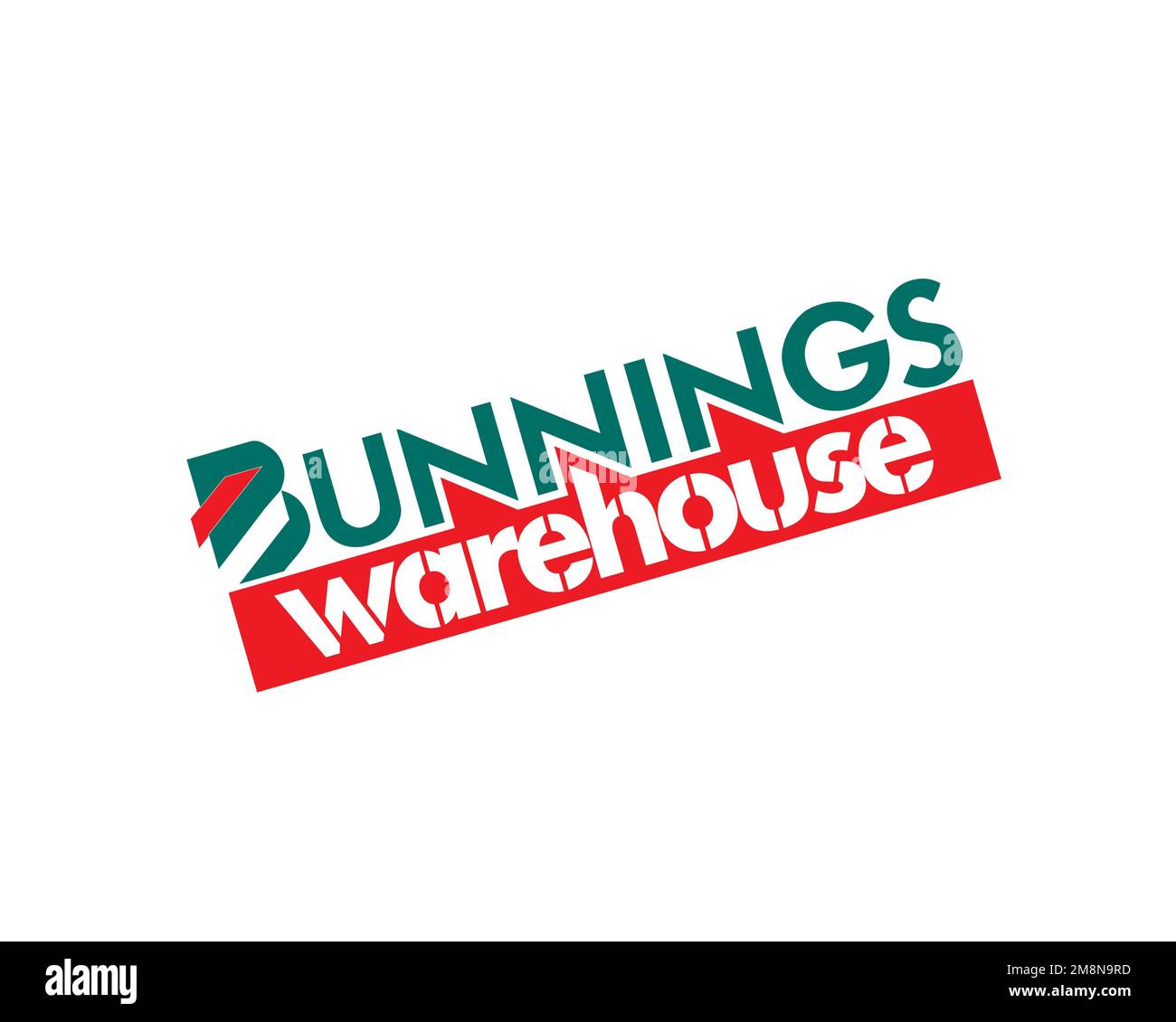 Bunnings Warehouse, Rotated Logo, White Background Stock Photo Alamy