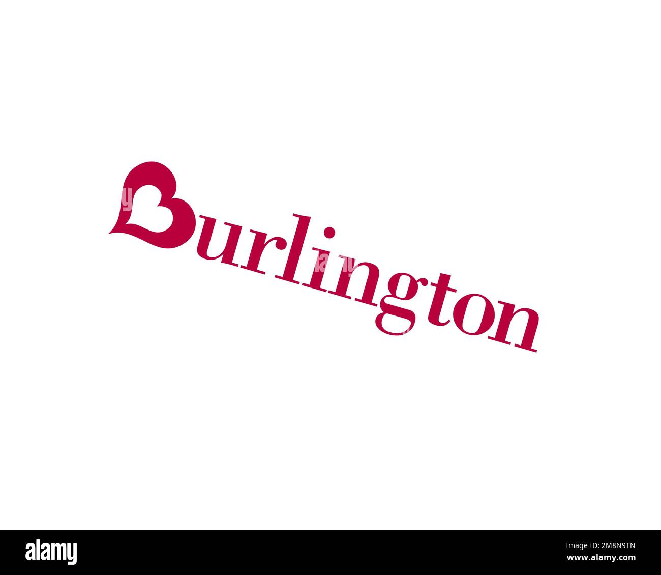 Burlington department store, rotated logo, white background B Stock