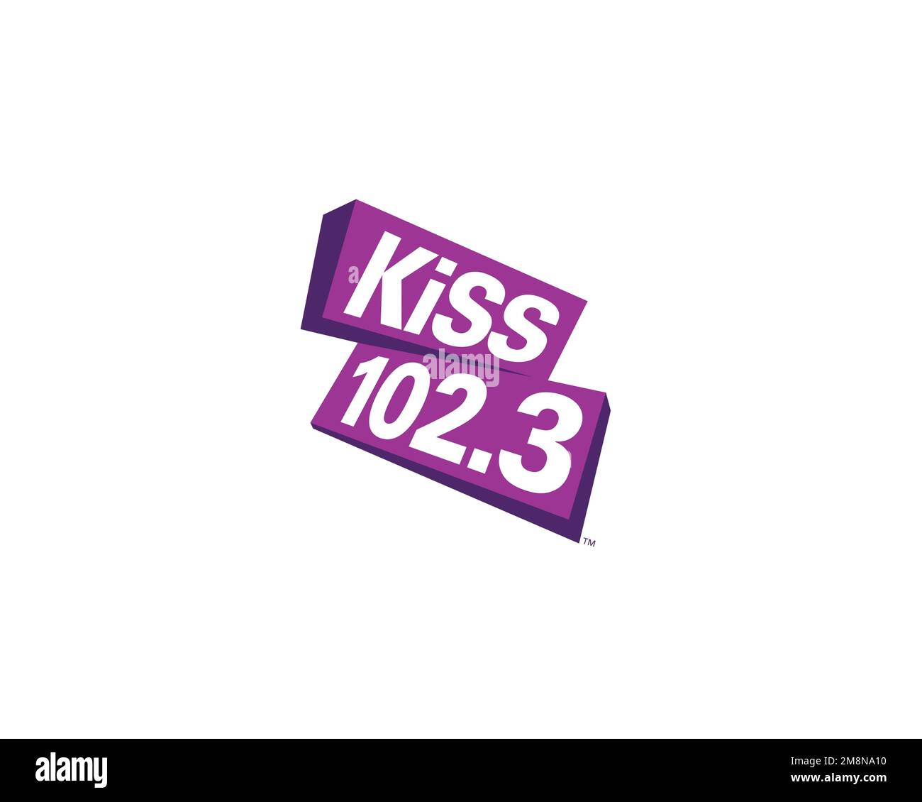 CKY FM, rotated logo, white background B Stock Photo