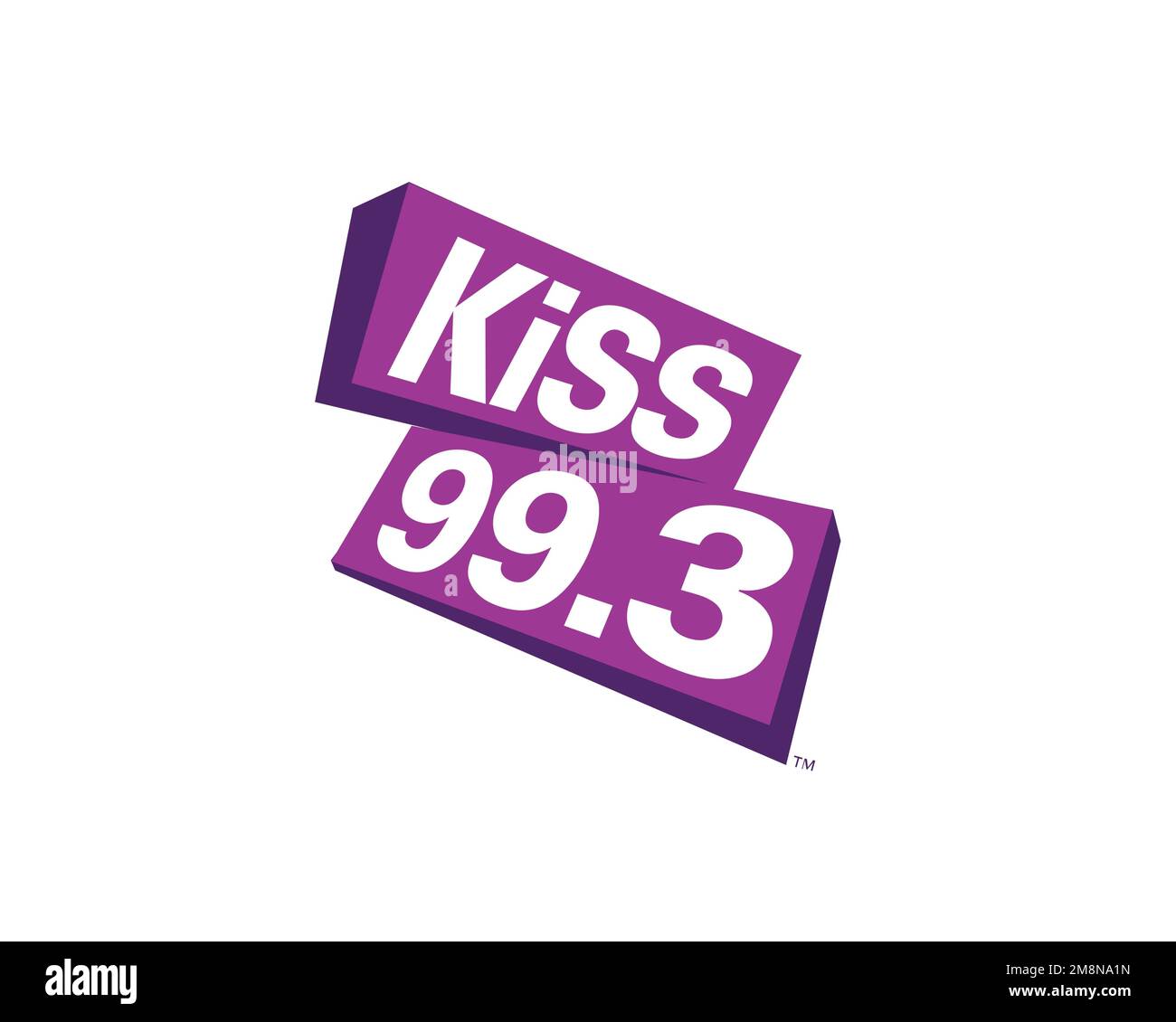 CKGB FM, rotated logo, white background B Stock Photo