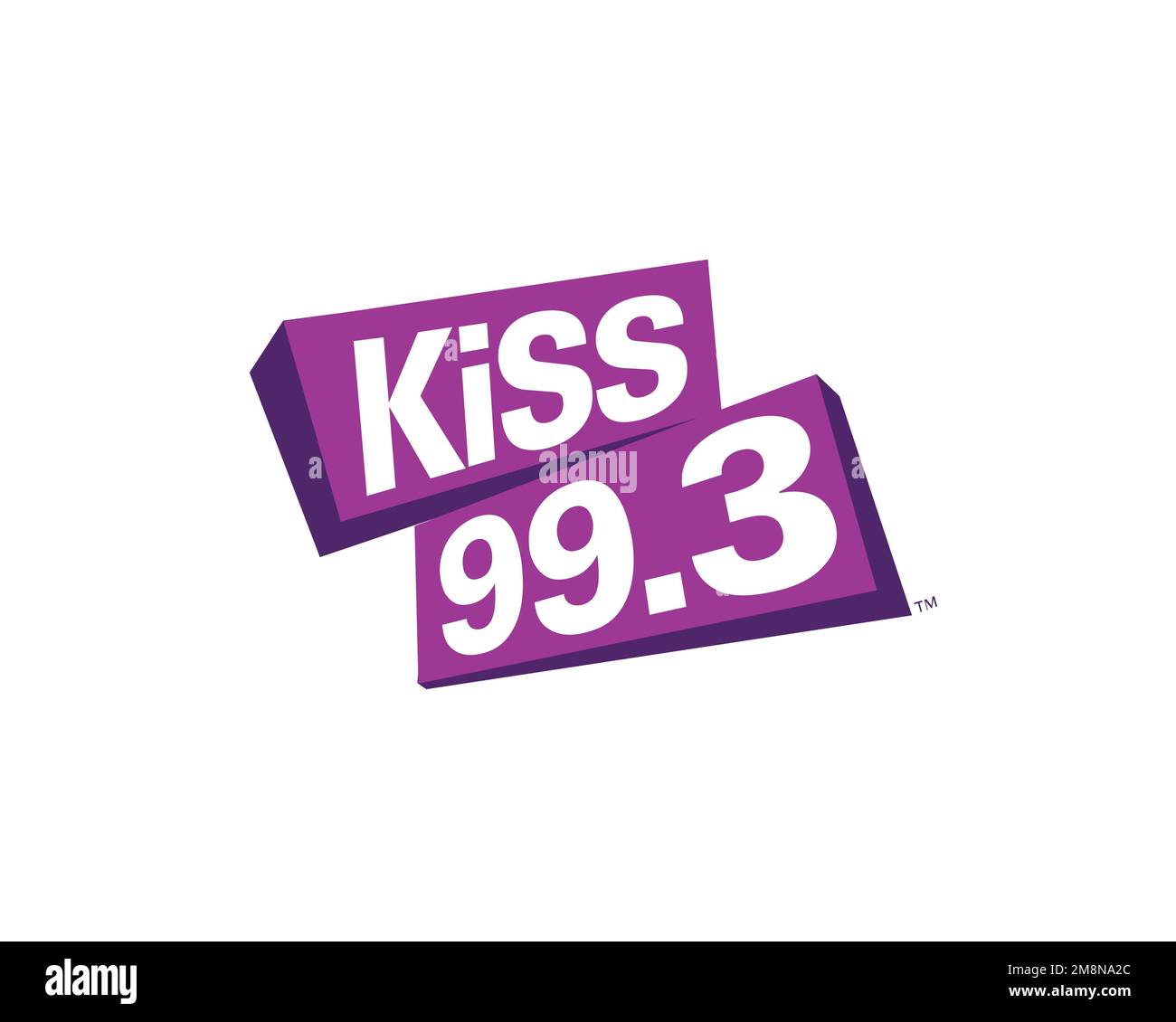 CKGB FM, rotated logo, white background Stock Photo