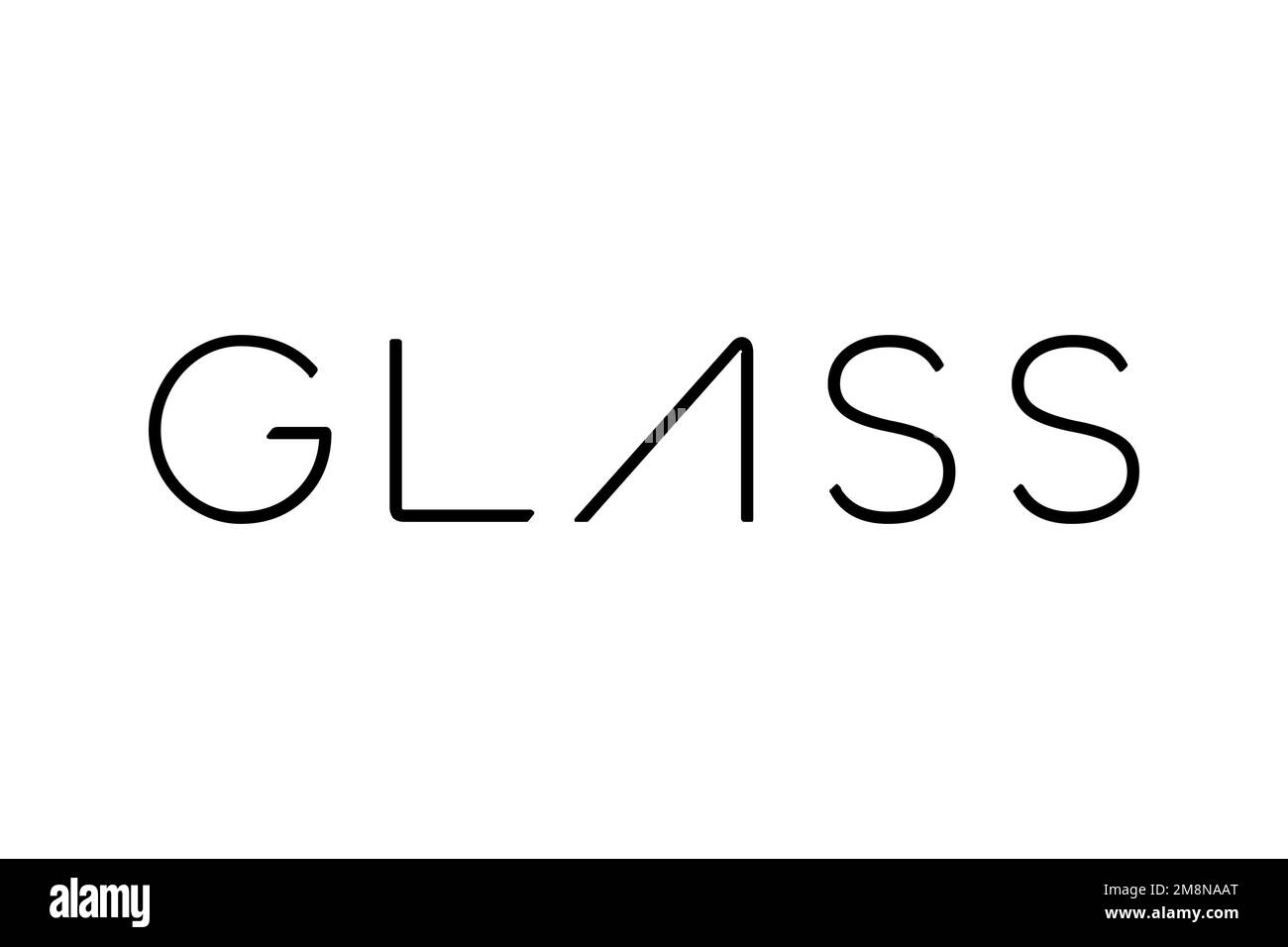 Google Glass, Logo, White background Stock Photo