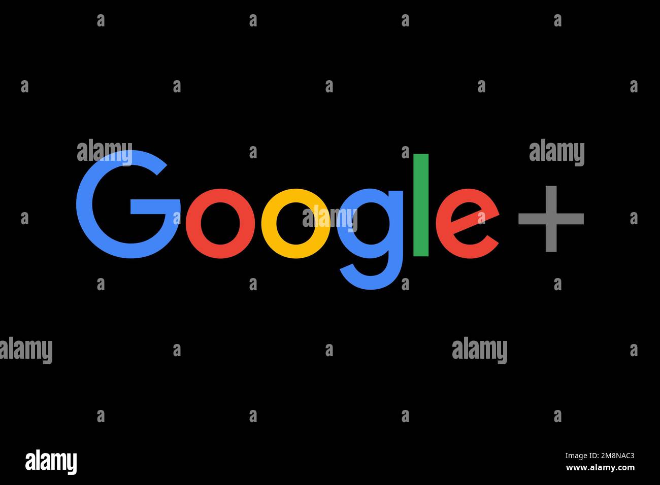Google+, Logo, Black background Stock Photo Alamy
