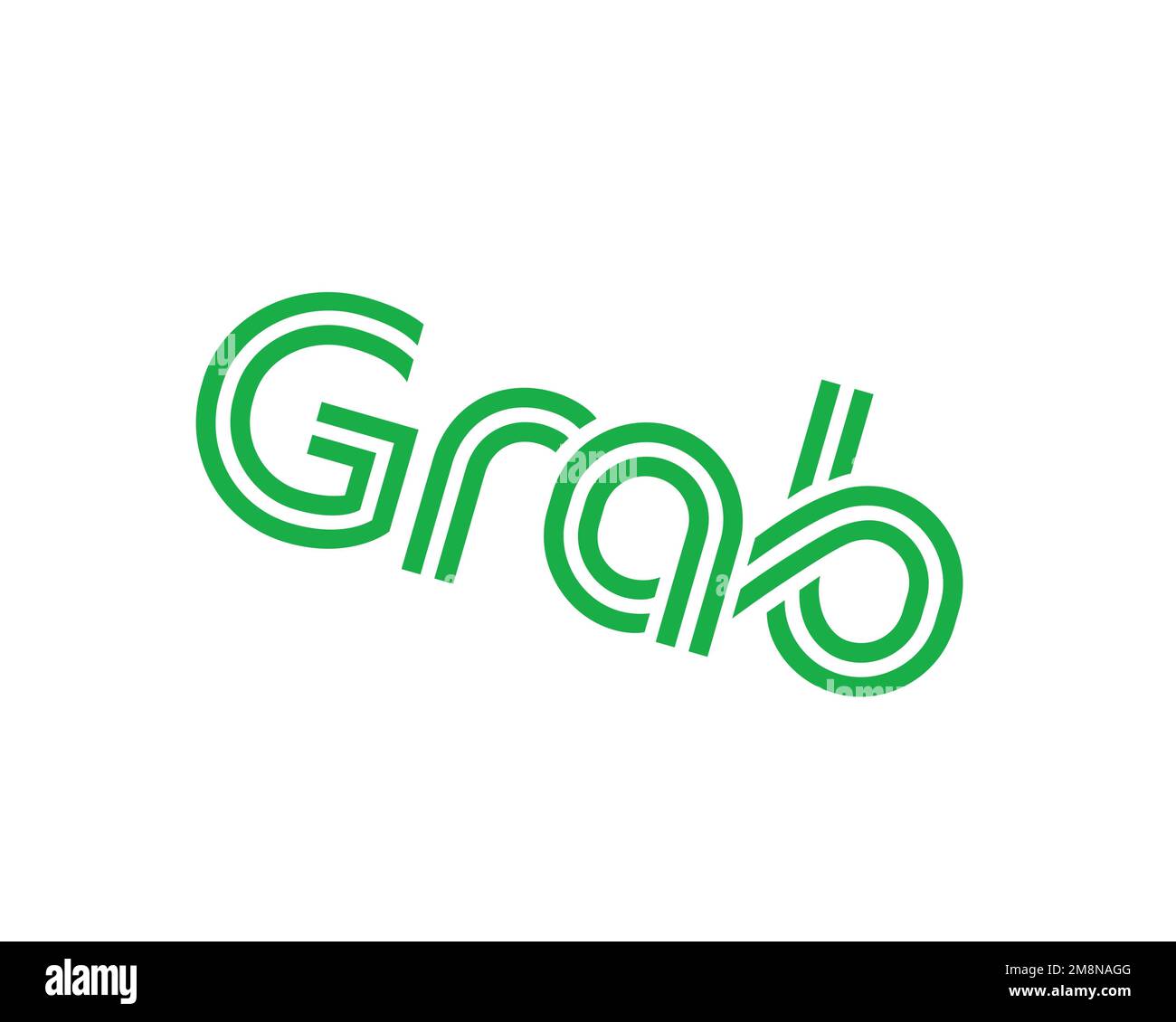 Grab company, rotated logo, white background B Stock Photo Alamy