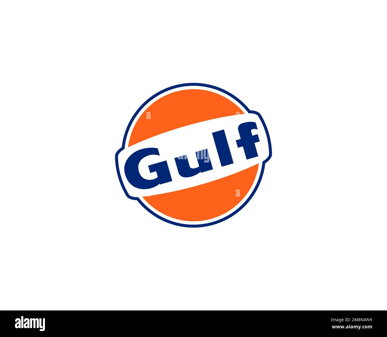 Gulf Oil, rotated logo, white background Stock Photo Alamy