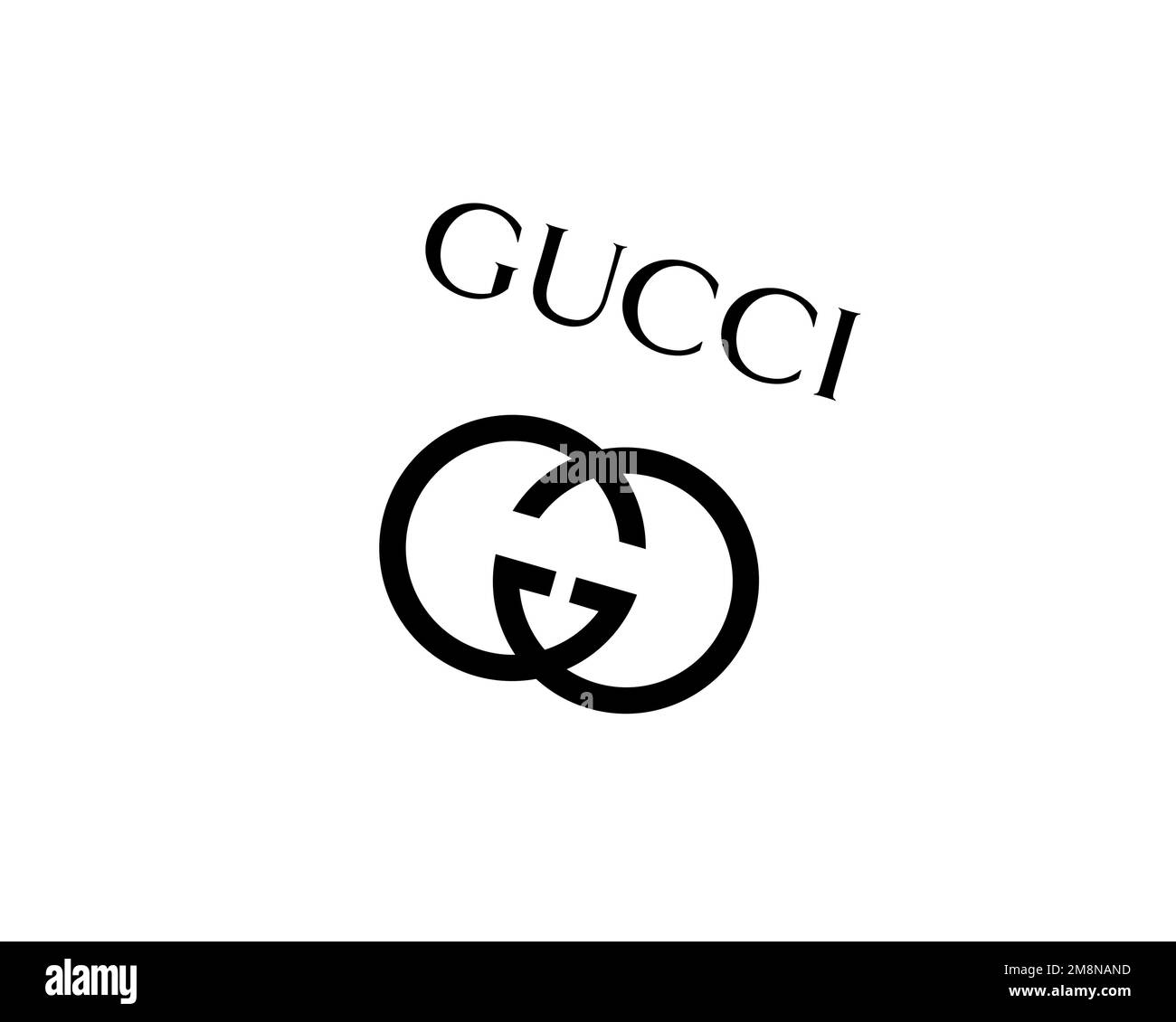 Gucci, Rotated Logo, White Background B Stock Photo - Alamy
