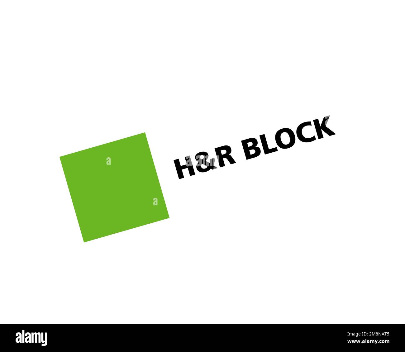 H&R block, rotated logo, white background Stock Photo - Alamy