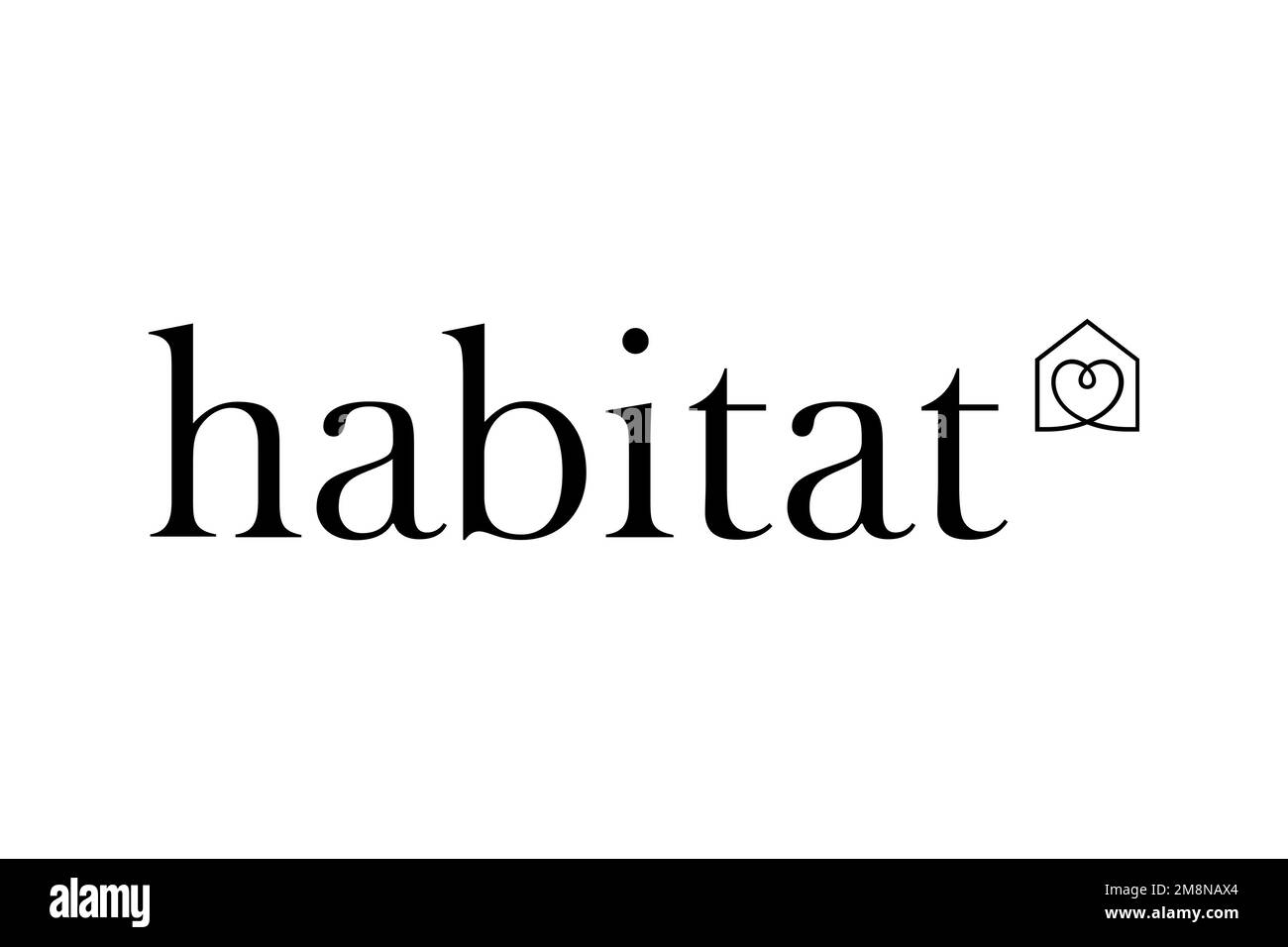 Habitat Retail, er Habitat Retail, er, Logo, White background Stock