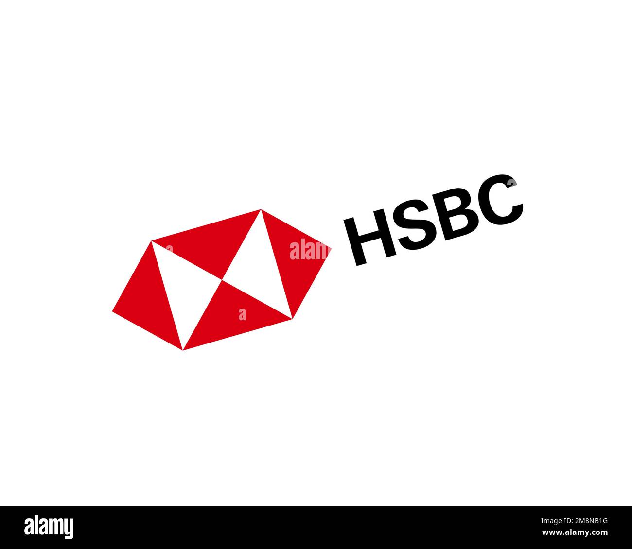 HSBC, rotated logo, white background Stock Photo - Alamy