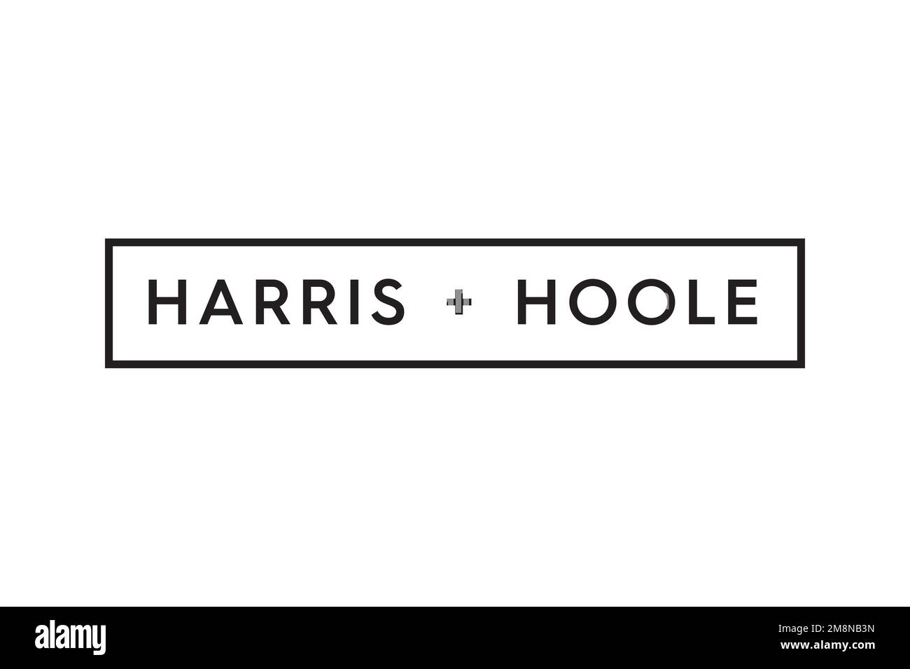 Harris + Hoole, Logo, White Background Stock Photo