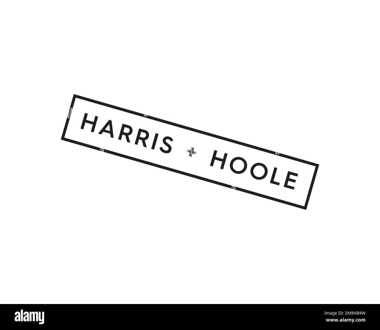 harris-hoole-rotated-logo-white-background-b-stock-photo-alamy