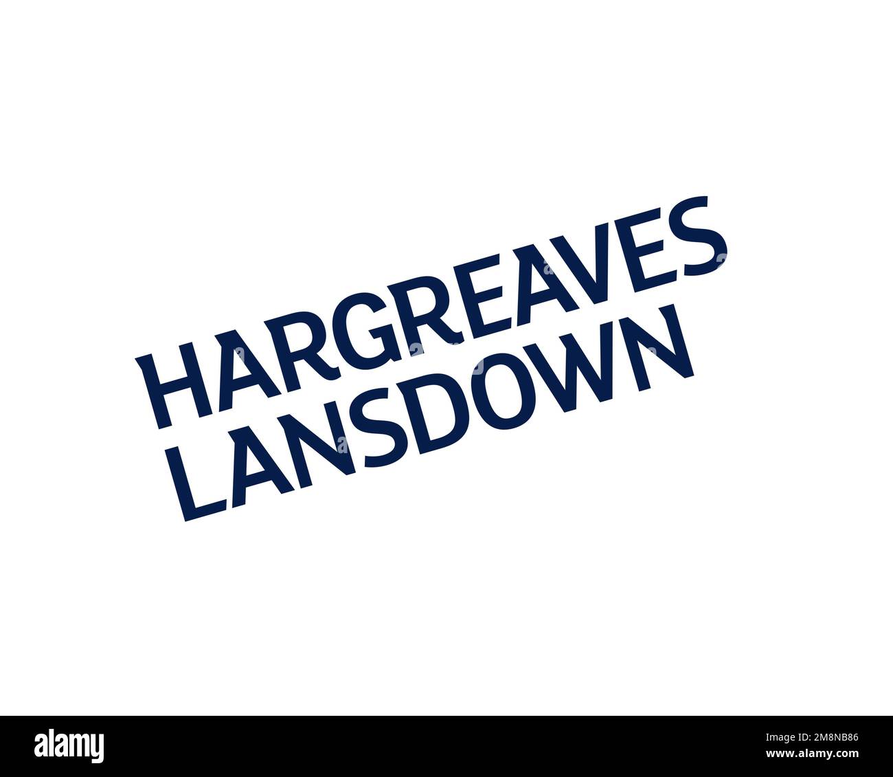 Hargreaves Lansdown, Rotated Logo, White Background Stock Photo Alamy